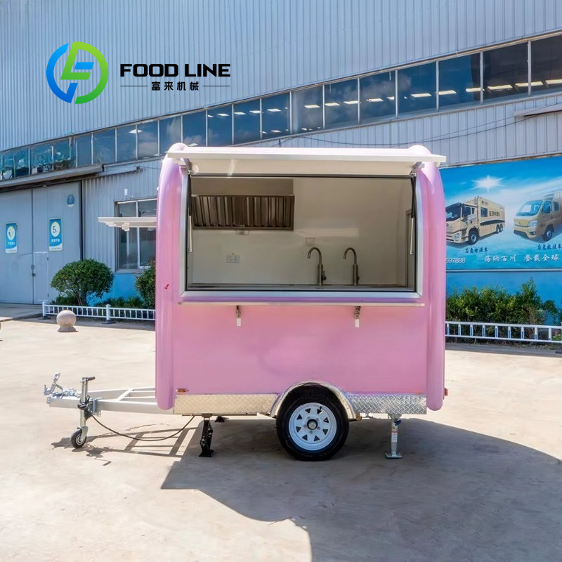 Commercial Kitchen Stove - Customized Vintage Pink Mini Food Trailer