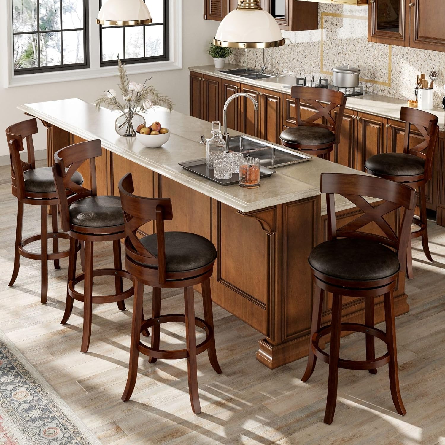 Commercial Kitchen Set - #Swivel Bar Stools Set of Cross