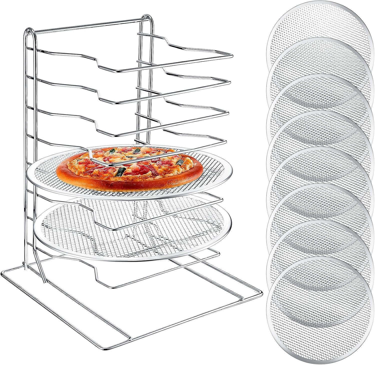 Pizza Rack 8 Tiered Stand With - Commercial Kitchen Set recension och pris