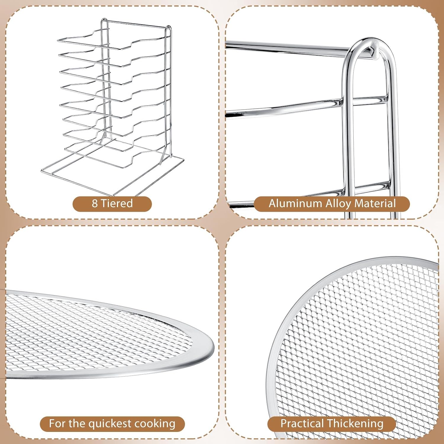 Pizza Rack 8 Tiered Stand With - Commercial Kitchen Set recension och pris