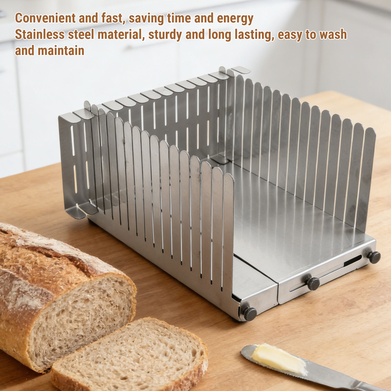 Bread Slicing Guide Stainless  - Commercial Bread Slicer recension och pris