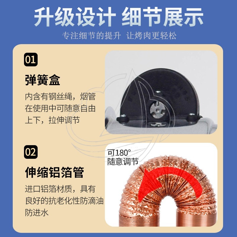 Retractable Telescopic Exhaust - Commercial Kitchen Vent Hood recension och pris