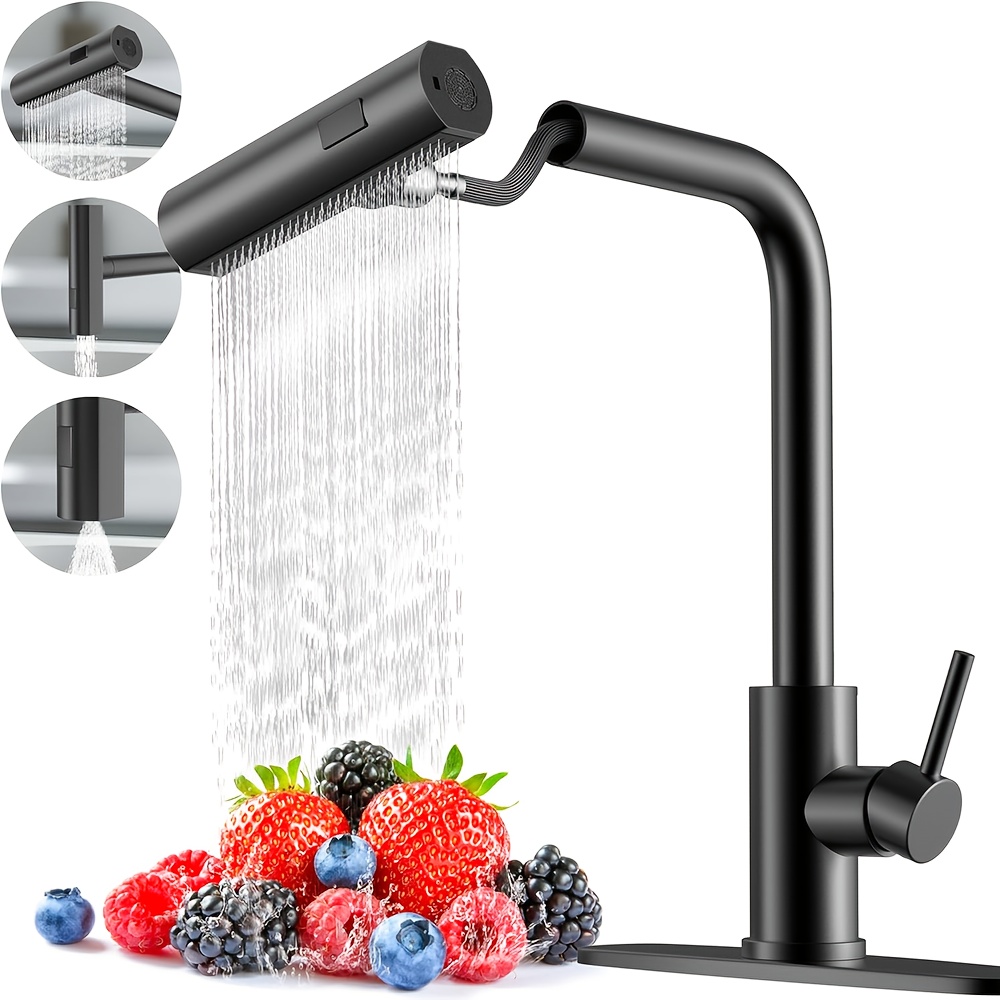 1 PC Black Kitchen Faucet With - Commercial Kitchen Taps recension och pris