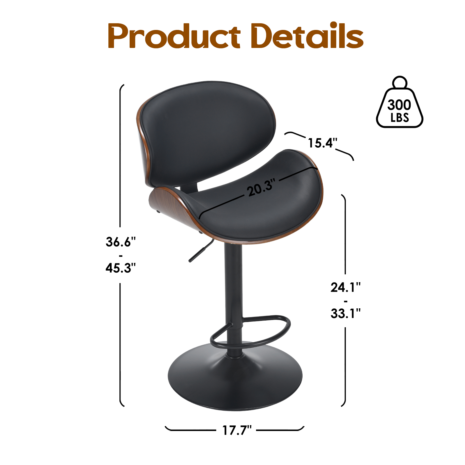 Farini Set of 2 Swivel Bar Sto - Commercial Kitchen Set recension och pris