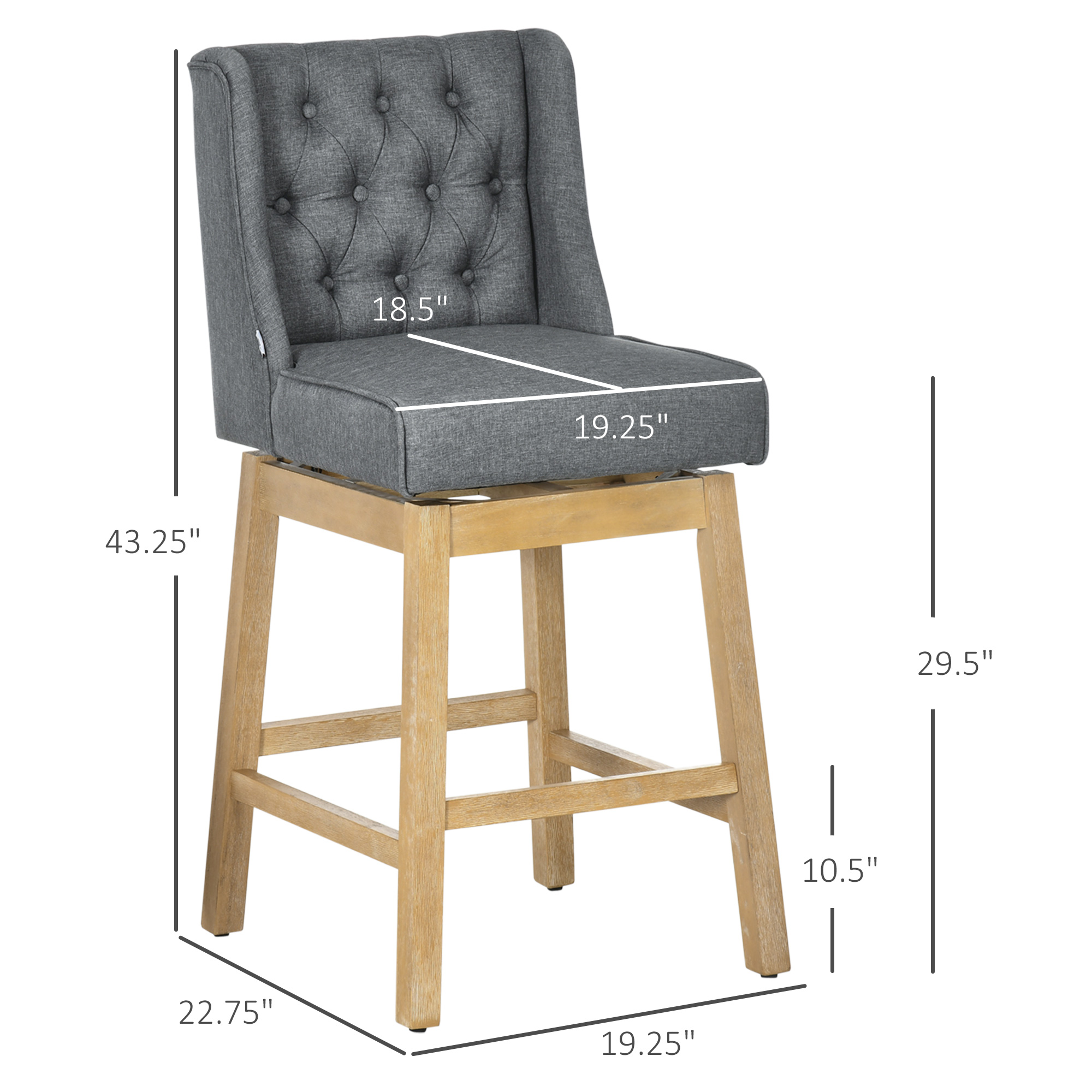 HOMCOM Bar Height Bar Stools S - Commercial Kitchen Set recension och pris