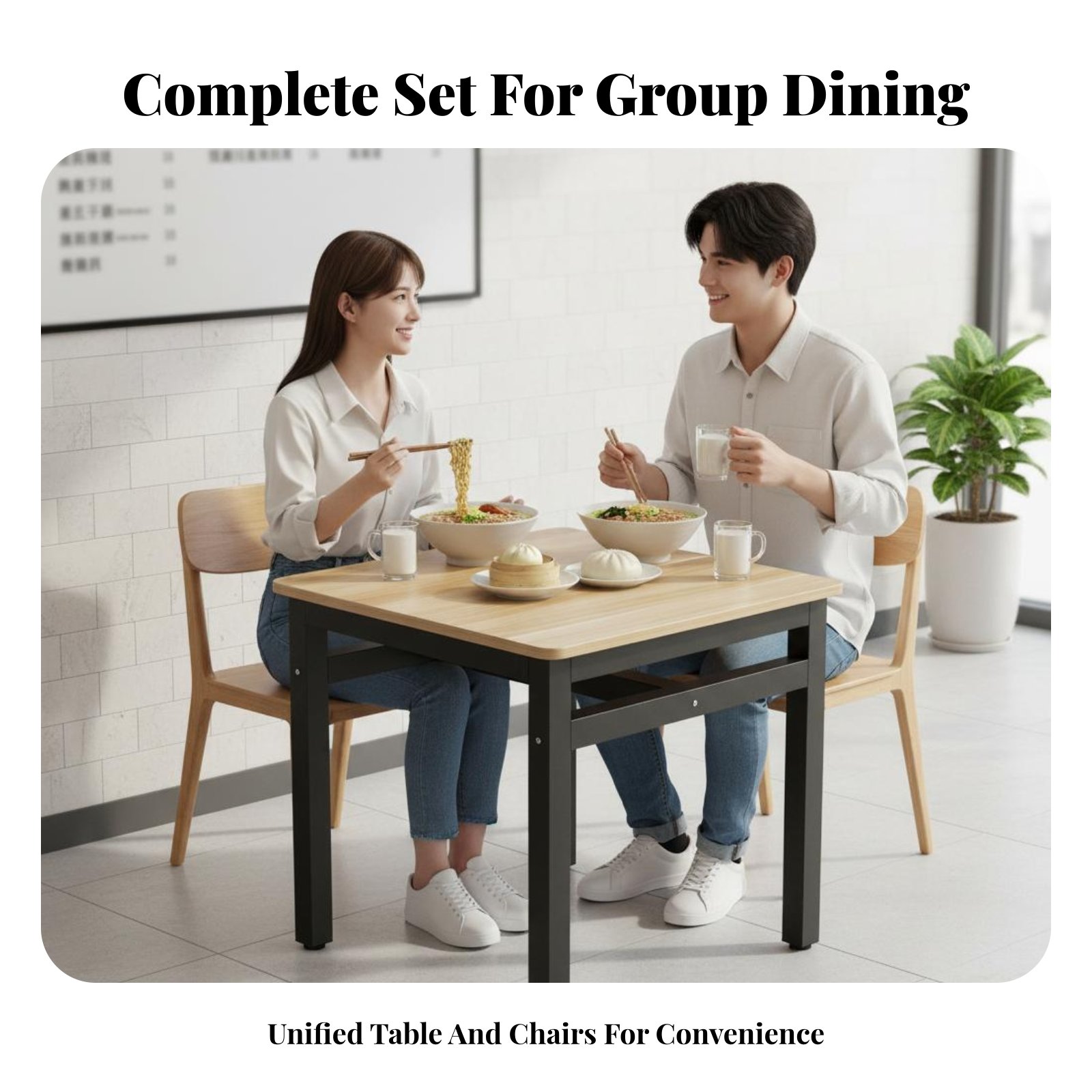 Square Table with 4 Chairs Eas - Commercial Kitchen Set recension och pris