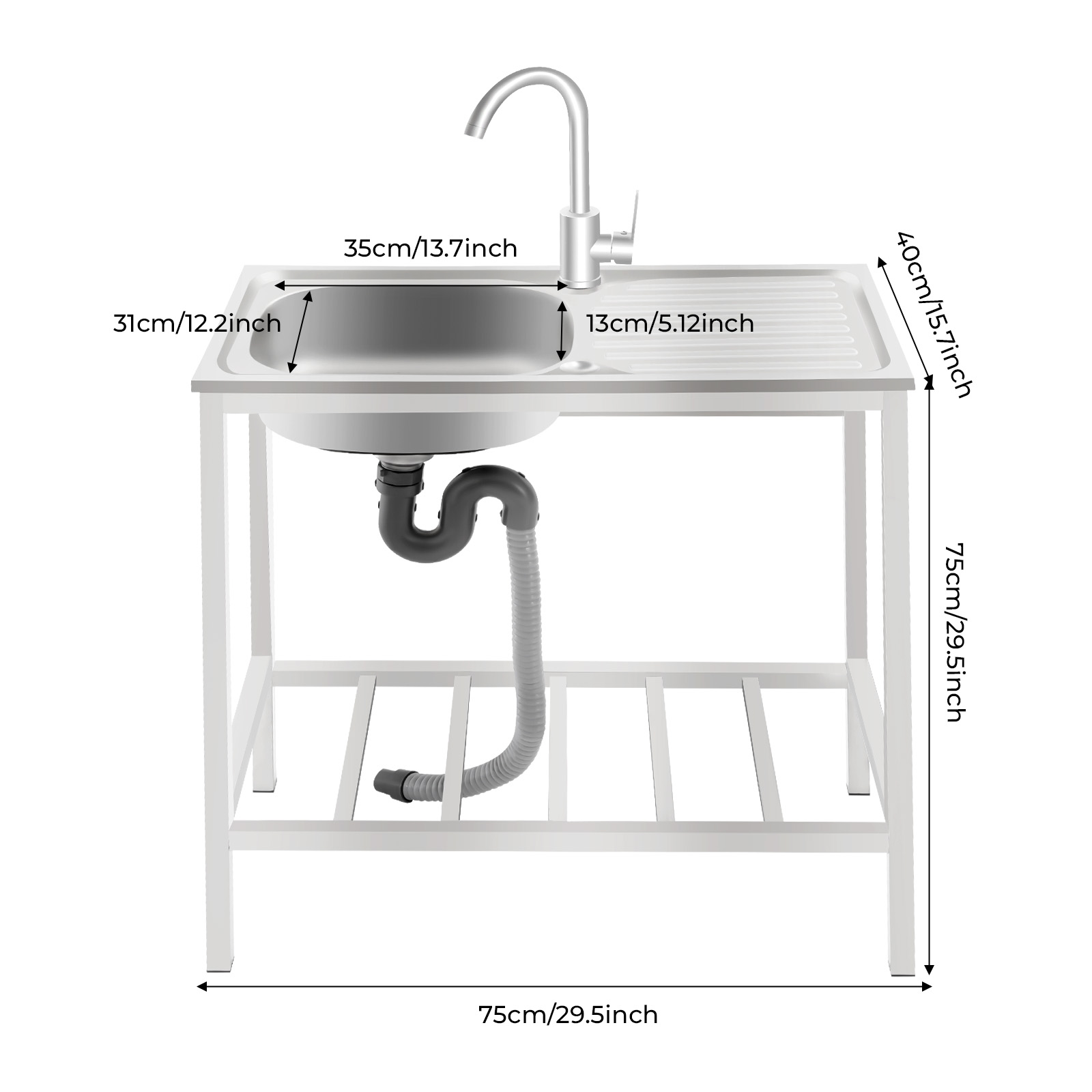 Utility Sink, Free Standing St - Commercial Kitchen Taps recension och pris